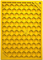 Yellow Honeycomb Design Enrichment Small Lick Mat By SodaPup