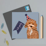 Lets Party Dog Greeting Card By Lorna Syson