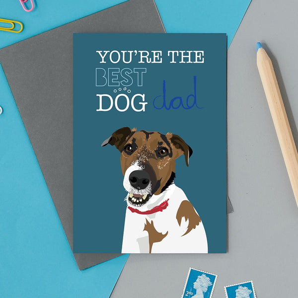 Best Dog Dad Jack Russell Greeting Card By Lorna Syson