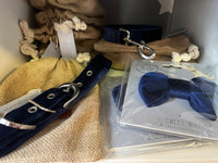 Navy Blue Velvet Dog Bow Tie By Sweet William