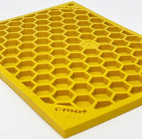 Yellow Honeycomb Design Enrichment Small Lick Mat By SodaPup