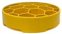 Yellow Honeycomb Design Enrichment Slow Feeder Bowl for Dogs By Soda Pup