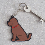 Chocolate Cockapoo Dog Keyring By Sweet William