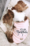 Birthday Pink Dog T-Shirt By Parisian Pet