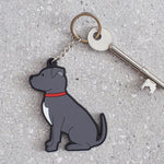 Staffie Dog Keyring By Sweet William