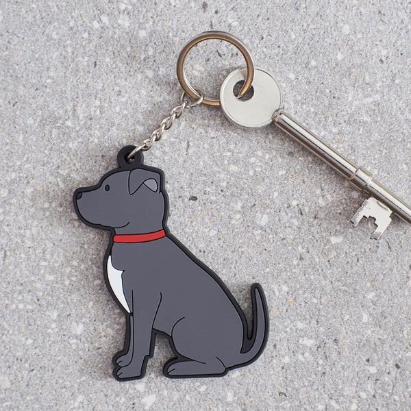 Staffie Dog Keyring By Sweet William