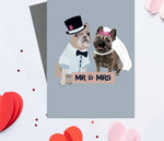 Frenchie Wedding Dog Greeting Card By Lorna Syson