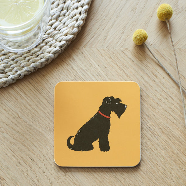 Black Schnauzer Dog Coaster By Sweet William