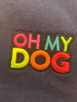 Neon Oh My Dog Navy Sweatshirt Jumper By The Distinguished Dog Company