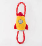 RopeTugz Space Rocket Dog Toy By Zippy Paws