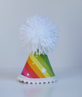 Rainbow Handcrafted Dog Party Hat By Pup Party Hats