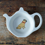 Pug Tea Bag Dish By Sweet William