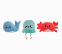 Ocean Pals Sea Creatures Trio Dog Toy By Hugsmart