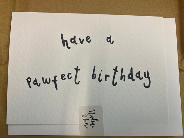Pawfect Birthday Greeting Card By Nadine Hume