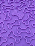 Dog Bone Design Purple Enrichment Lick Mat By SodaPup