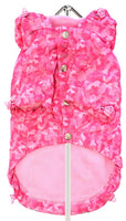 Rainstorm Pink Camouflage Print Dog Jacket By Urban Pup