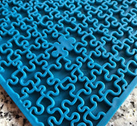Blue Jigsaw Puzzle Design Enrichment Lick Mat By SodaPup