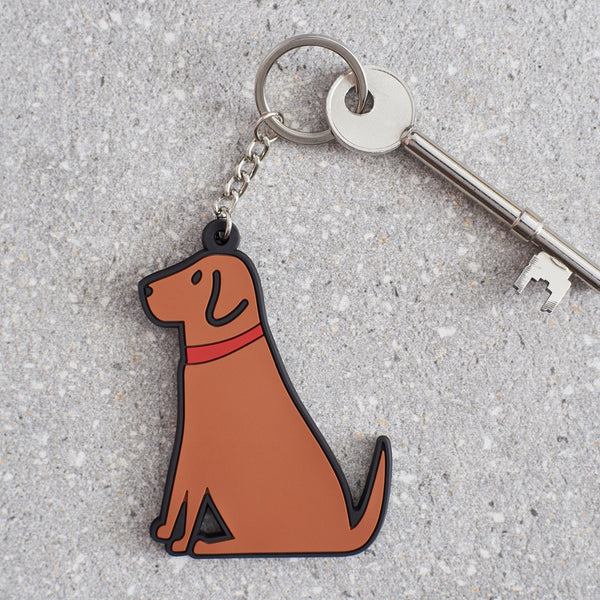 Fox Red Lab Dog Keyring By Sweet William