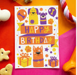 Happy Birthday Cheese Edible Dog Birthday Card By Scoff Paper