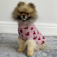 Love Heart Pooch Knitted Sweater By Love From Betty