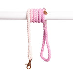 Pastel Ombré Harbour Pink Natural Rope Lead By Doodle Couture