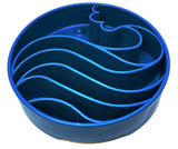 Blue Wave Design Enrichment Slow Feeder Bowl for Dogs By Soda Pup