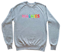 Neon Walkies Grey Sweatshirt Jumper By The Distinguished Dog Company