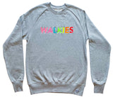 Neon Walkies Grey Sweatshirt Jumper By The Distinguished Dog Company