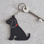 Black Cocker Spaniel Dog Keyring By Sweet William