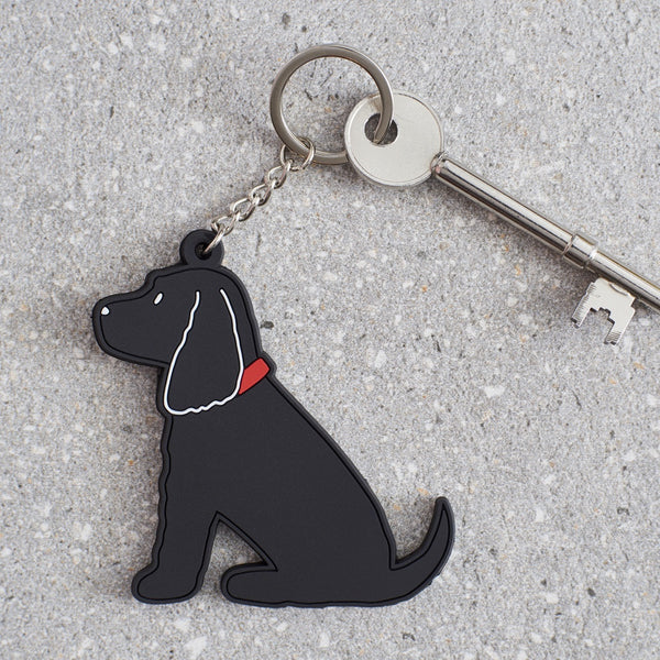 Black Cocker Spaniel Dog Keyring By Sweet William