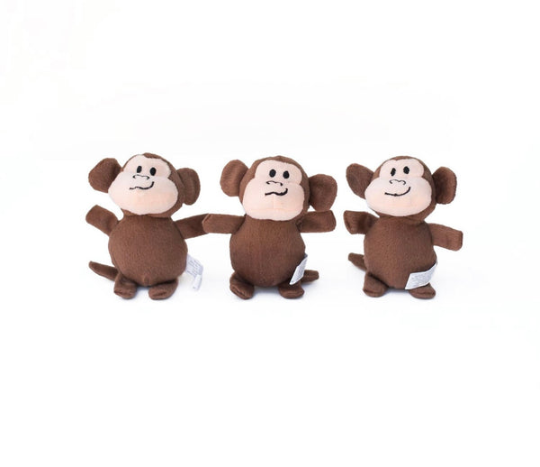 Miniz Three Pack Monkey By Zippy Paws