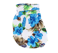 S, M Blue Hibiscus Hawaiian Dog Shirt By Midlee