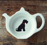 Black Schnauzer Tea Bag Dish By Sweet William