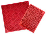 Heart Design Enrichment Small Lick Mat By SodaPup