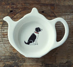 Black & White Springer Spaniel Tea Bag Dish By Sweet William