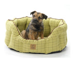 Country Green Tweed Oval Dog Bed By House Of Paws