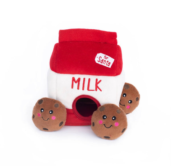 Holiday Burrow Santa’s Milk & Cookies Toy By Zippy Paws