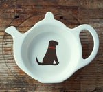 Chocolate Labrador Tea Bag Dish By Sweet William