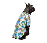 S, M Blue Hibiscus Hawaiian Dog Shirt By Midlee