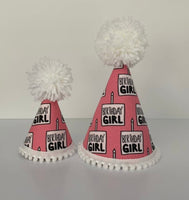 Birthday Girl Handcrafted Dog Party Hat By Pup Party Hats
