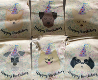 Happy Birthday Confetti Dog Keepsake Bag By Hoobynoo