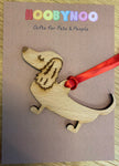 Long Haired Dachshund Dog Wooden Decoration By Hoobynoo