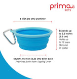 Blue Collapsible Travel Bowl By Prima Pets