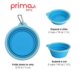Blue Collapsible Travel Bowl By Prima Pets