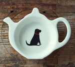 Black Labrador Tea Bag Dish By Sweet William