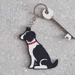Black & White Springer Spaniel Dog Keyring By Sweet William