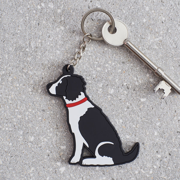 Black & White Springer Spaniel Dog Keyring By Sweet William
