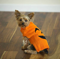 S  10inch Halloween Pumpkin Dog Sweater By Midlee
