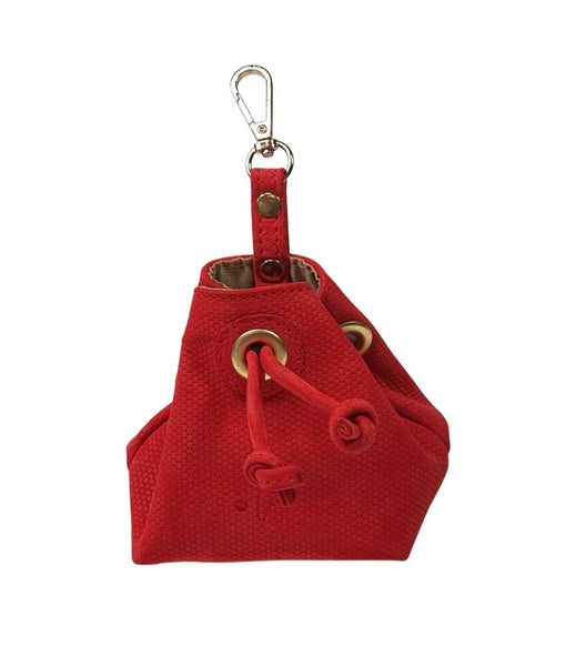 Luxury Red Dog Treat Pouch Bag By The Luna Co
