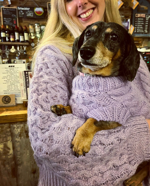 Bella Paws Lilac Cable Jumper By Cara & The Sky X Love From Betty